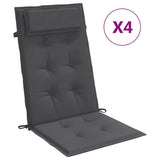 Vidaxl stoelkussens 4 st hoge rug oxford stof antracietkleurig - afbeelding 2