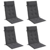 Vidaxl stoelkussens 4 st hoge rug oxford stof antracietkleurig