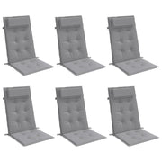 Vidaxl stoelkussens 6 st hoge rug oxford stof grijs - afbeelding 3