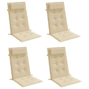 Vidaxl stoelkussens 4 st hoge rug oxford stof beige - afbeelding 3