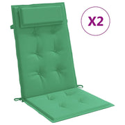 Vidaxl stoelkussens 2 st hoge rug oxford stof groen - afbeelding 2