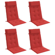 Vidaxl stoelkussens 4 st hoge rug oxford stof rood - afbeelding 3
