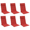 Vidaxl stoelkussens 6 st hoge rug oxford stof rood