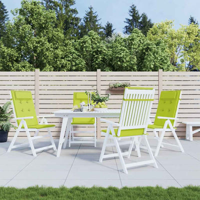 Vidaxl stoelkussens 4 st hoge rug oxford stof heldergroen