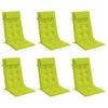 VidaXL Stoelkussens 6 st hoge rug oxford stof heldergroen