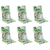 Vidaxl stoelkussens 6 st hoge rug oxford stof meerkleurig - afbeelding 3