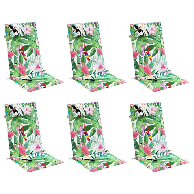 Vidaxl stoelkussens 6 st hoge rug oxford stof meerkleurig
