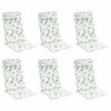 Vidaxl stoelkussens 6 st hoge rug bladpatroon oxford stof