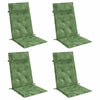 Vidaxl stoelkussens 4 st hoge rug bladpatroon oxford stof