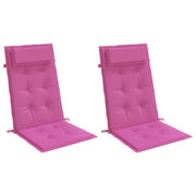 Vidaxl stoelkussens 2 st hoge rug oxford stof roze - afbeelding 3