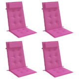 Vidaxl stoelkussens 4 st hoge rug oxford stof roze - afbeelding 3