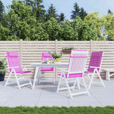 Vidaxl stoelkussens 4 st hoge rug oxford stof roze - afbeelding 1