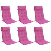 Vidaxl stoelkussens 6 st hoge rug oxford stof roze - afbeelding 3
