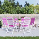 Vidaxl stoelkussens 6 st hoge rug oxford stof roze - afbeelding 1