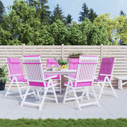 Vidaxl stoelkussens 6 st hoge rug oxford stof roze - afbeelding 1