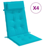Vidaxl stoelkussens 4 st hoge rug oxford stof turquoise - afbeelding 2
