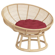 Vidaxl zitkussen rond ø 60x11 cm oxford stof wijnrood - afbeelding 3