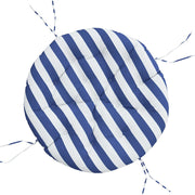 Vidaxl zitkussen rond gestreept ø 100x11 cm oxford stof blauw wit - afbeelding 2