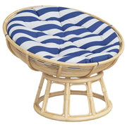 Vidaxl zitkussen rond gestreept ø 100x11 cm oxford stof blauw wit - afbeelding 3