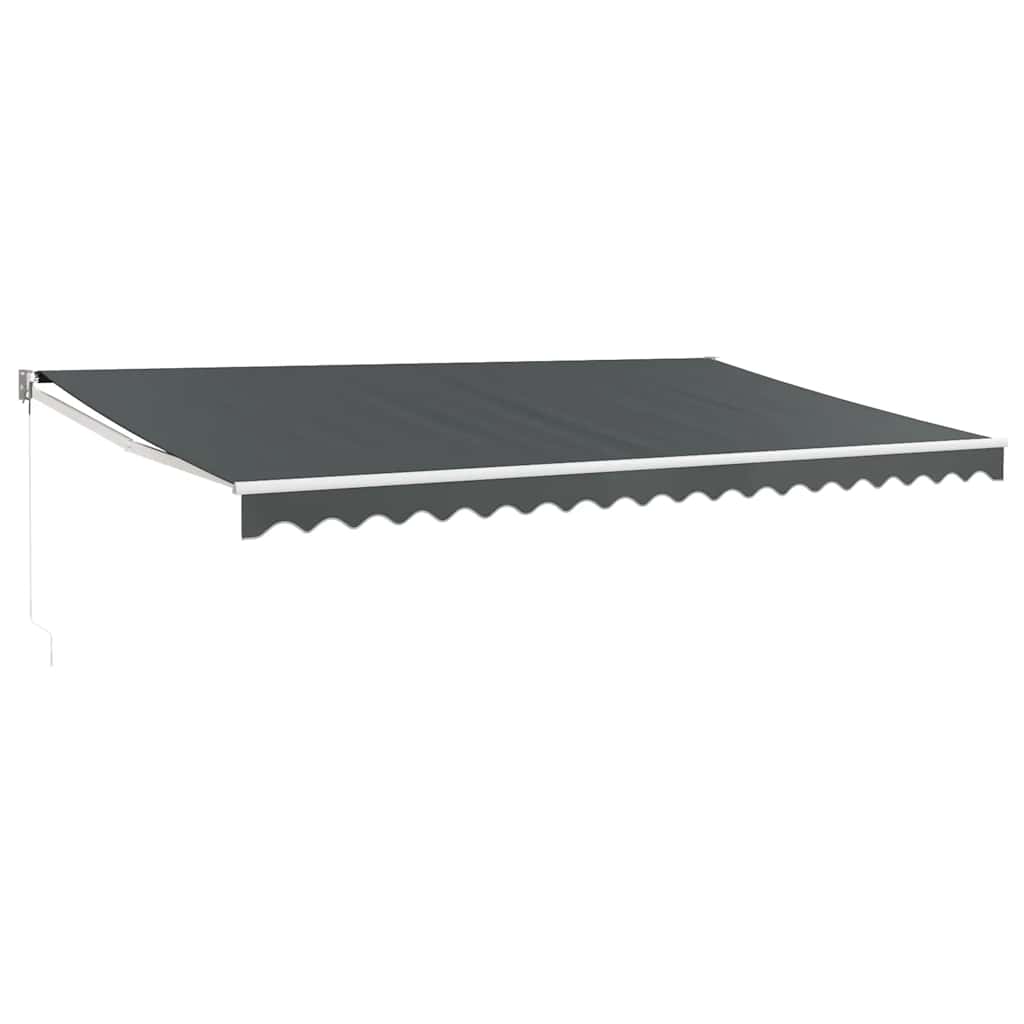 Vidaxl luifel uittrekbaar 5x3 m stof en aluminium antracietkleurig