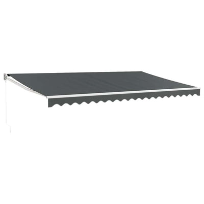 Vidaxl luifel uittrekbaar 5x3 m stof en aluminium antracietkleurig