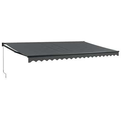 Vidaxl luifel uittrekbaar 5x3 m stof en aluminium antracietkleurig
