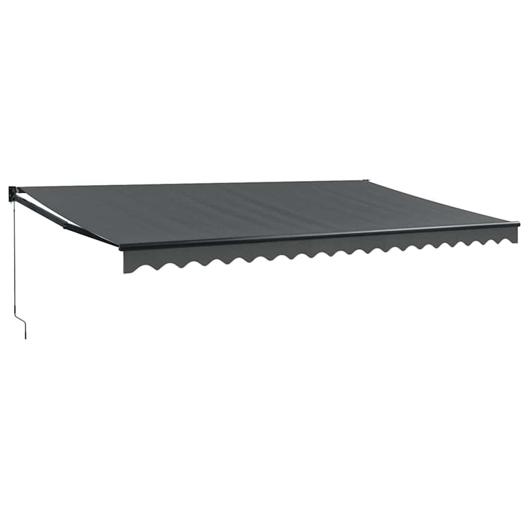 Vidaxl luifel uittrekbaar 5x3 m stof en aluminium antracietkleurig