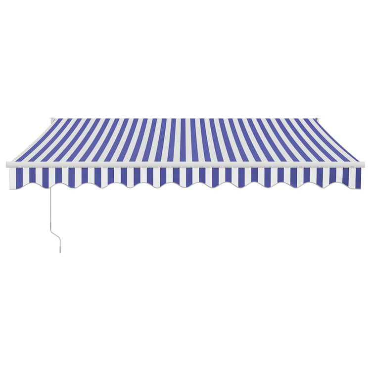 Vidaxl luifel elektrisch uitschuifbaar 3,5x2,5 m blauw en wit