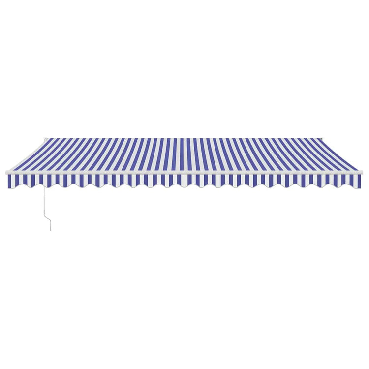 Vidaxl luifel automatisch uitschuifbaar 5x3 m blauw en wit