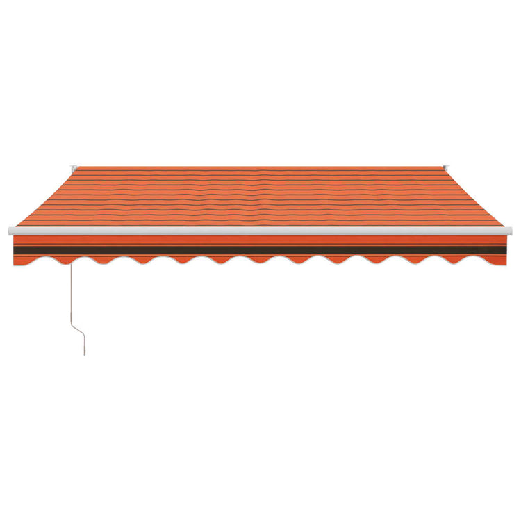 Vidaxl luifel automatisch uitschuifbaar 3,5x2,5 m oranje en bruin