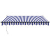 Vidaxl luifel elektrisch uitschuifbaar 3,5x2,5 m blauw en wit