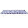 Vidaxl luifel automatisch uitschuifbaar 5x3 m blauw en wit