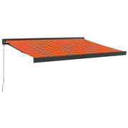 VidaXL Luifel uittrekbaar 3x2,5 m stof en aluminium oranje en bruin - afbeelding 2