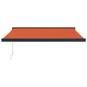 VidaXL Luifel uittrekbaar 3x2,5 m stof en aluminium oranje en bruin - afbeelding 3