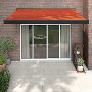 VidaXL Luifel uittrekbaar 3x2,5 m stof en aluminium oranje en bruin - afbeelding 1