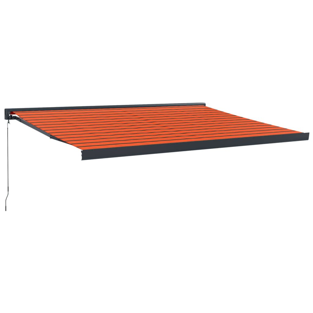 VidaXL Luifel uittrekbaar 4x3 m stof en aluminium oranje en bruin
