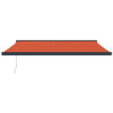 VidaXL Luifel uittrekbaar 4,5x3 m stof en aluminium oranje en bruin - afbeelding 3
