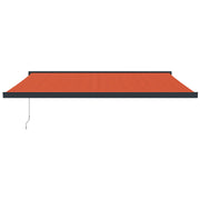 VidaXL Luifel uittrekbaar 4,5x3 m stof en aluminium oranje en bruin - afbeelding 3