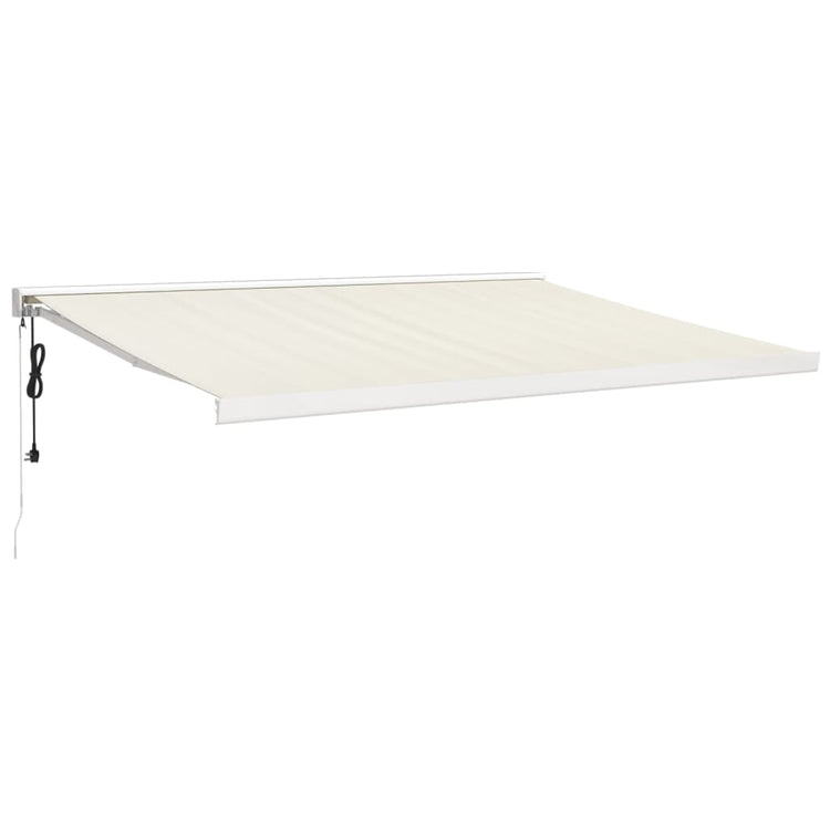 VidaXL Luifel uittrekbaar 4,5x3 m stof en aluminium crèmekleurig