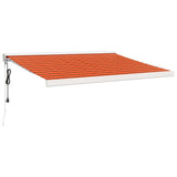 VidaXL Luifel uittrekbaar 3x2,5 m stof en aluminium oranje en bruin - afbeelding 2