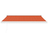 VidaXL Luifel uittrekbaar 3x2,5 m stof en aluminium oranje en bruin - afbeelding 3