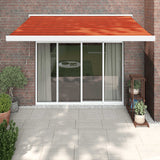 VidaXL Luifel uittrekbaar 3x2,5 m stof en aluminium oranje en bruin - afbeelding 1