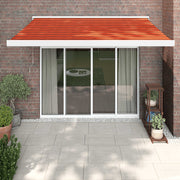VidaXL Luifel uittrekbaar 3x2,5 m stof en aluminium oranje en bruin - afbeelding 1