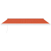 VidaXL Luifel uittrekbaar 4x3 m stof en aluminium oranje en bruin - afbeelding 3