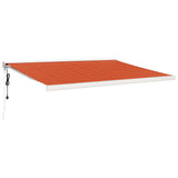VidaXL Luifel uittrekbaar 4,5x3 m stof en aluminium oranje en bruin - afbeelding 2