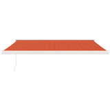 VidaXL Luifel uittrekbaar 4,5x3 m stof en aluminium oranje en bruin - afbeelding 3