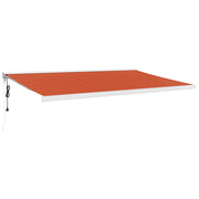 VidaXL Luifel uittrekbaar 5x3 m stof en aluminium oranje en bruin - afbeelding 2