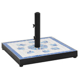 Vidaxl parasolvoet vierkant 12 kg blauw en wit - afbeelding 1