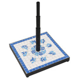Vidaxl parasolvoet vierkant 12 kg blauw en wit - afbeelding 3