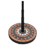 Vidaxl parasolvoet rond 12 kg terracotta wit - afbeelding 3